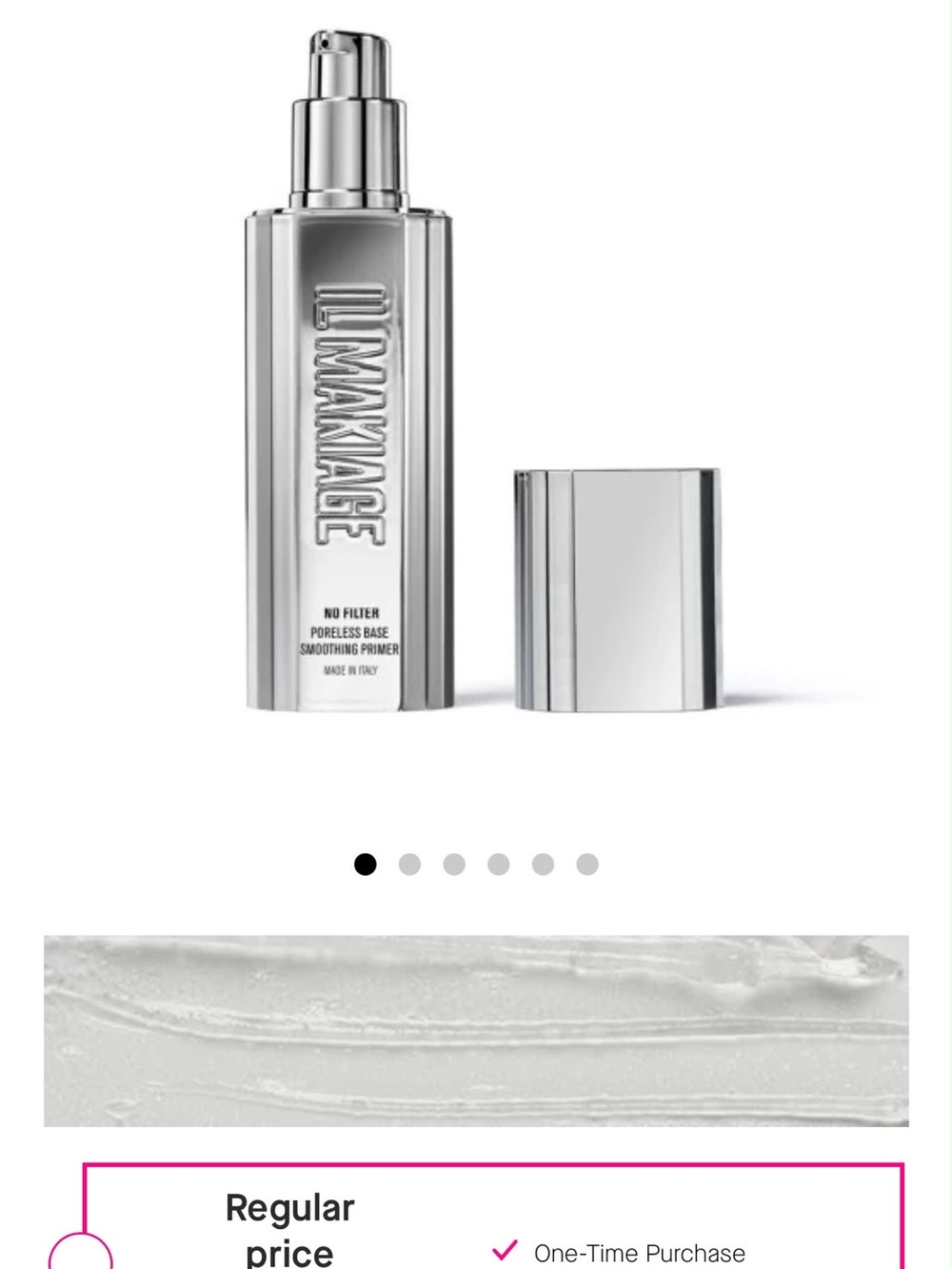 IL MAKIAGE No Filter Poreless Base Smoothing Primer — Silver